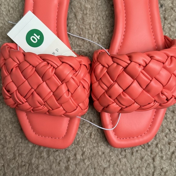 A New Day Carissa Woven Slide Sandals Size 10 Color Pink - Picture 3 of 9